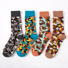 Happy socks camouflage women cotton socks manufacturers girls crew socks wholesale factory